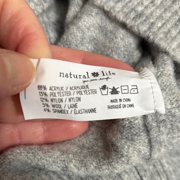 NATURAL LIFE Gray Sweater with Colorful Floral Design - Picture 4 of 4